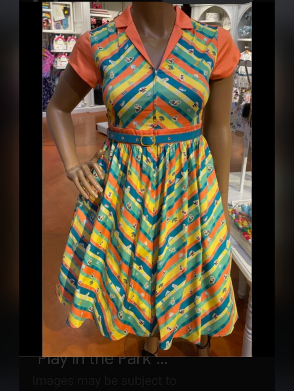 EUC Disney Dress Shop Play In The Parks Disney World Fit & Flare